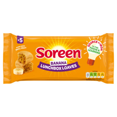 Soreen banana lunchbox loaves 5 x 30g (British brand)