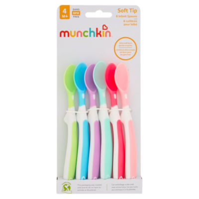 Munchkin Soft Tip Infant Spoons Weaning Utensil 6 Pack