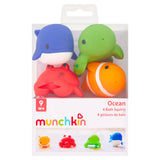 Munchkin ocean bath squirts 4-pack for babies 9M+, imported from the UK