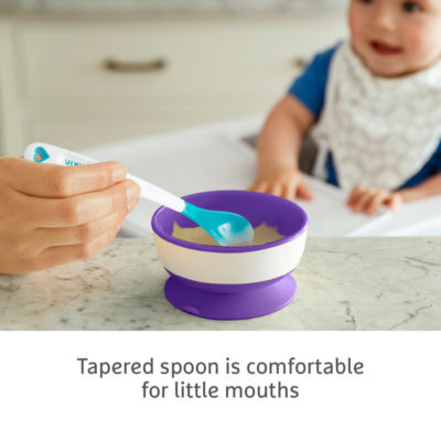 Munchkin White Hot Safety Spoons 4 Pack, imported from the UK