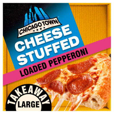 Chicago Town Stuffed Crust Pepperoni Pizza 640g - British product