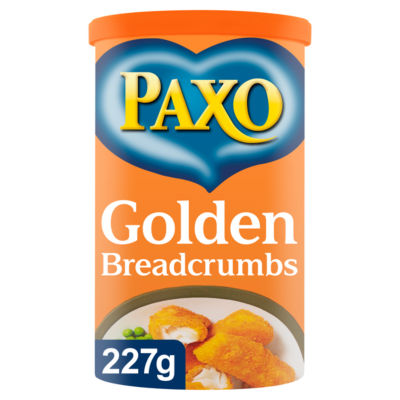 Paxo Golden Breadcrumbs 227g, imported from the UK