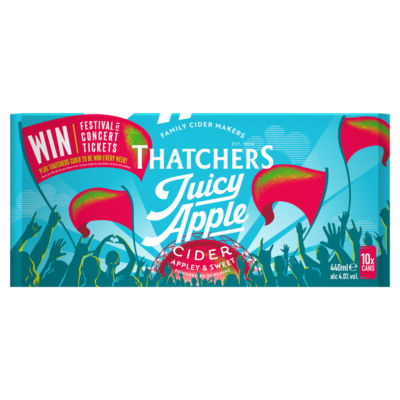 Thatchers Juicy Apple Cider 10 x 440ml (British brand)