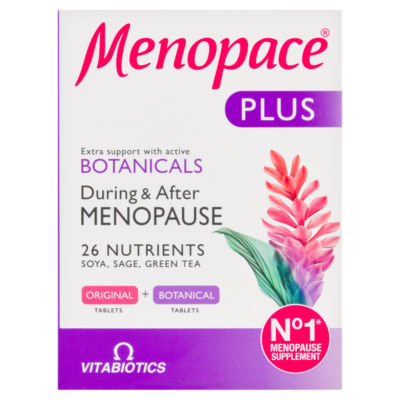 Vitabiotics Menopace Plus Menopause Supplement Dual Pack 56 Tablets (British brand)