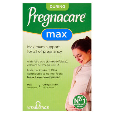 Vitabiotics Pregnacare Max Dual Pack Maternity Supplement 84 Tablets (British brand)