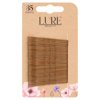 Lure Beauty 35 Medium Grips Brown Hair Grips