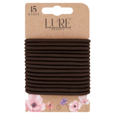 Lure Beauty 15 wide snagfree hair bands brown, UK version