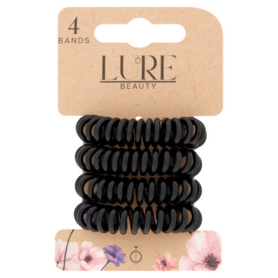 Lure Beauty 4 bands hair hoops black, UK version
