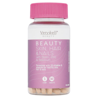 Verywell beauty skin hair nails supplement 30 tablets (British brand)