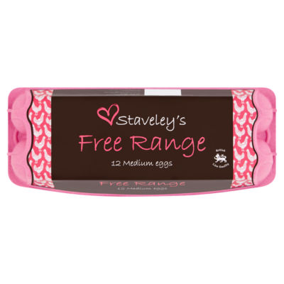 Staveley free range medium eggs 12 pack (British brand)