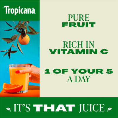 Tropicana Original Orange Juice with Bits 900ml (British brand)