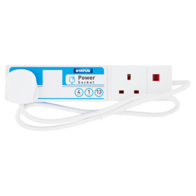 Status 4 socket 1m extension lead 13amp (British brand)