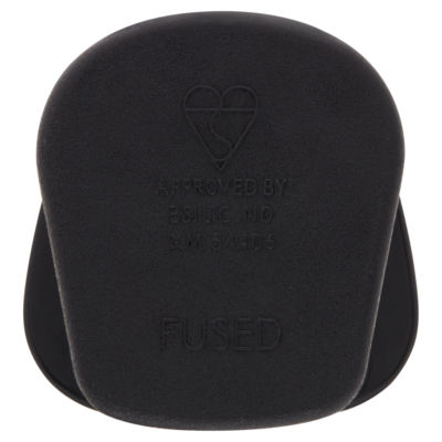 Status black 13 amp electrical plug (British brand)