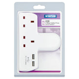 Status 2-way cable-free USB socket adapter (British brand)