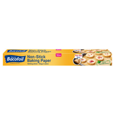 Bacofoil non-stick baking paper with non-slip base 38cm x 10m - British product