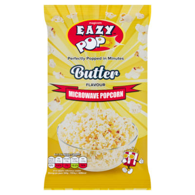 Eazy Pop Microwave Popcorn Butter Flavour 85g - British product