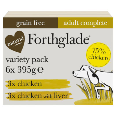 Forthglade variety pack wet dog food trays 6 x 395g - British product