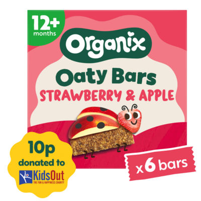 Organix Strawberry & Apple Soft Oaty Bars Toddler Snacks Multipack 138g