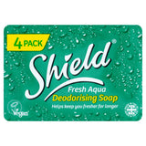 Shield Fresh Aqua deodorising soap bar 4 x 115g (British brand)