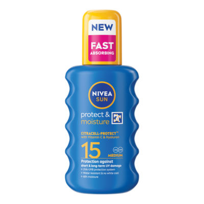 Nivea SPF15 sun cream pump spray 200ml, imported from the UK