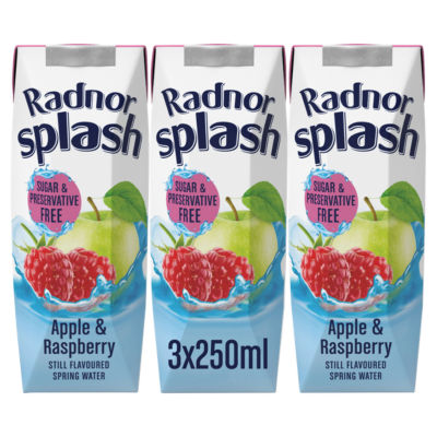 Radnor apple and raspberry still water 3 x 250ml, imported from the UK