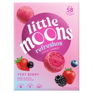 Little Moons Refreshos Vegan Very Berry Mochi Sorbet Frozen Snack 6 x 32g