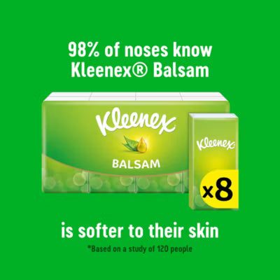 Kleenex Balsam pocket tissues 8 pocket pack, UK version
