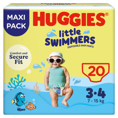 Huggies Little Swimmers® Swim Pants Size 3-4 7kg-15kg, 15lb-34lb 20 Pants