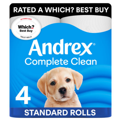 Andrex Complete Clean Toilet Rolls 4 Rolls