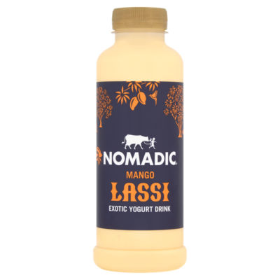 Nomadic Mango Lassi yogurt drink 500ml, imported from the UK