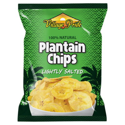 Village Pride Plantain Chips Lightly Salted Snack 75g