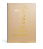 Lined Notebook with Metallic Gold Cover, 15cm x 10.5cm x 1.5cm