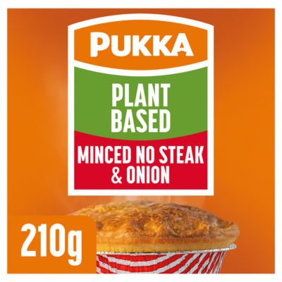 Pukka vegan minced steak onion pie 210g, imported from the UK