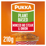 Pukka vegan minced steak onion pie 210g, imported from the UK
