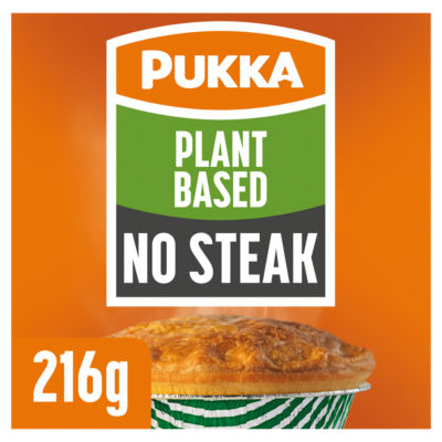 Pukka plant based no steak pie 216g, imported from the UK