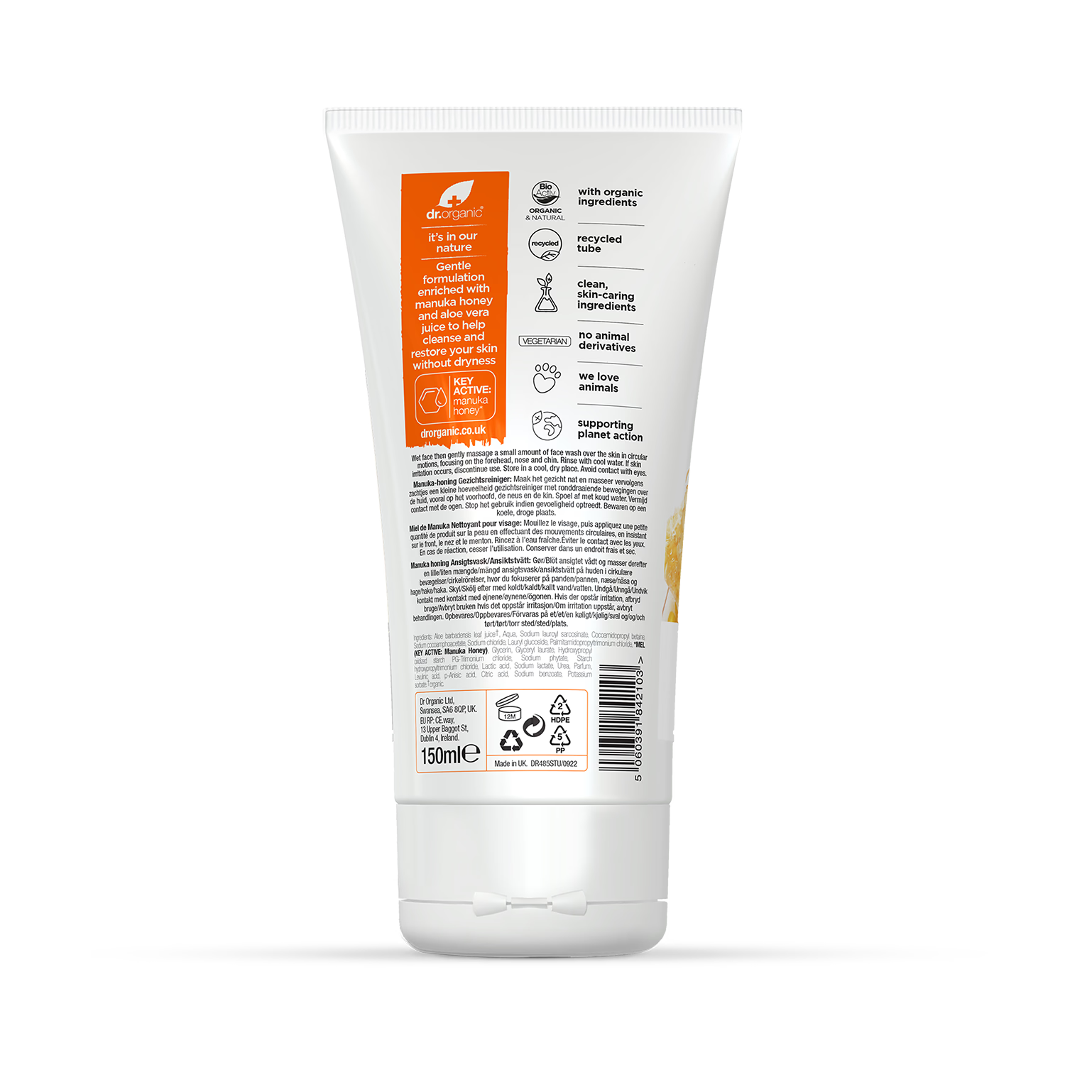 Dr Organic Manuka Honey Gentle Face Wash 150ml