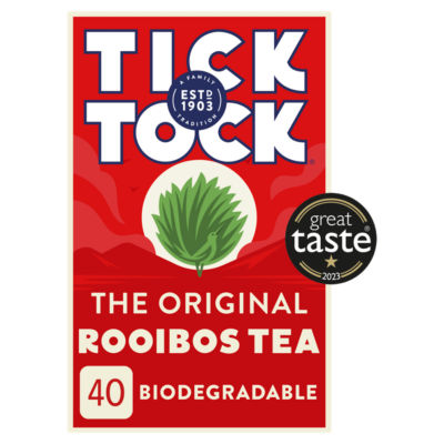 Tick Tock Original Rooibos Tea Bags 90g (British brand)