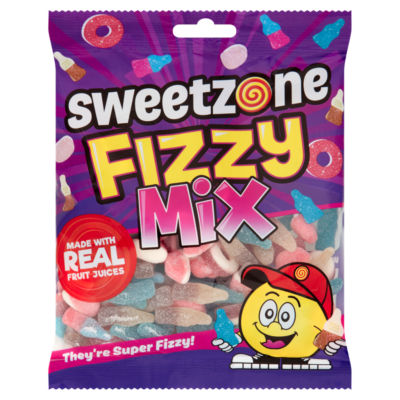 SweetZone assorted fizzy fruit flavour sweets 200g (British brand)