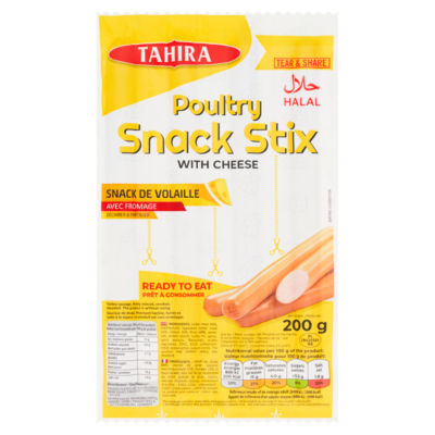 Tahira poultry snack stix with cheese 200g (British brand)