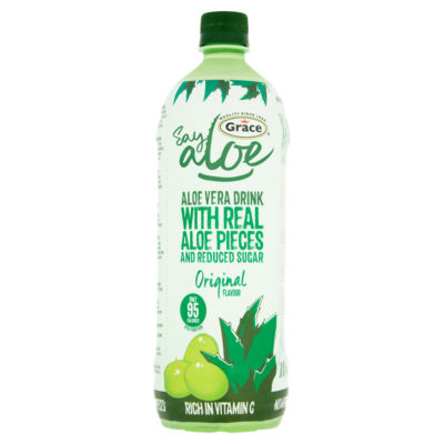 Grace Say Aloe aloe vera drink reduced sugar 980ml, UK version