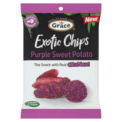 Grace purple sweet potato chips 75g, UK version