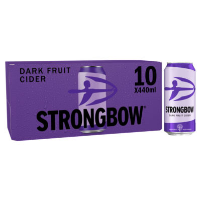 Strongbow Dark Fruit cider 10x440ml cans (British brand)
