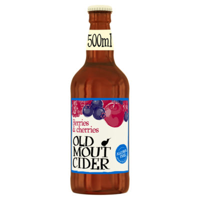 Old Mout berries and cherries alcohol free cider 500ml, imported from the UK