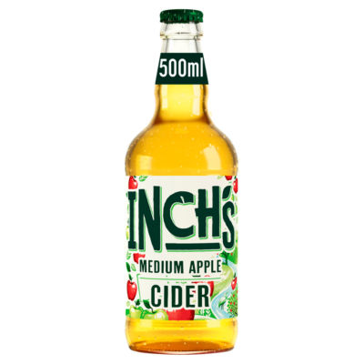Inch's Medium Apple Cider 500ml, imported from the UK
