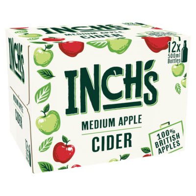 Inch's Medium Apple Cider 500ml, imported from the UK