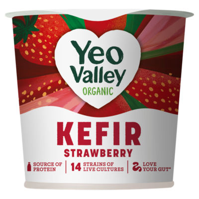 Yeo Valley strawberry kefir yogurt drink 350g (British brand)