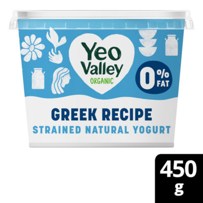 Yeo Valley Greek 0% Strained Natural Yogurt 450g (British brand)