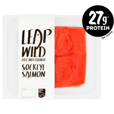Leap wild sockeye salmon fillet tray 220g, UK version