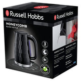 Russell Hobbs honeycomb black electric kettle, imported from the UK