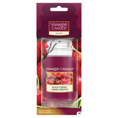 Yankee Candle black cherries car air freshener jar (British brand)